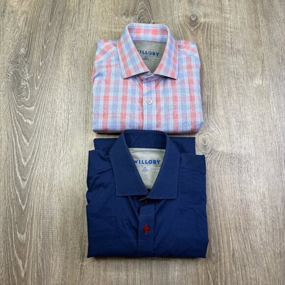 Twillory Mens Multicolor Tailored Fit Performance Shirts Size 16 32-33 Lot Of 2 - Picture 1 of 16